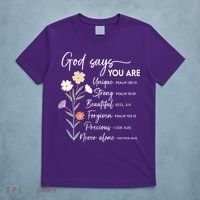 God Says You Are Christian Faith Inspirational  T-Shirt thumb 5