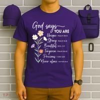 God Says You Are Christian Faith Inspirational  T-Shirt thumb 6