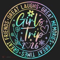Girls Trip 2026 Great Laughs Memories Times Friends Golf Towel thumb 3