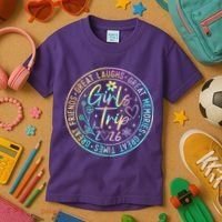 Girls Trip 2026 Great Laughs Memories Times Friends Kids T-Shirt thumb 3