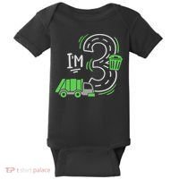 Garbage Truck 3rd Birthday Baby Bodysuit thumb 0
