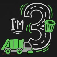 Garbage Truck 3rd Birthday Toddler Hoodie thumb 2