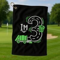 Garbage Truck 3rd Birthday Golf Towel thumb 1