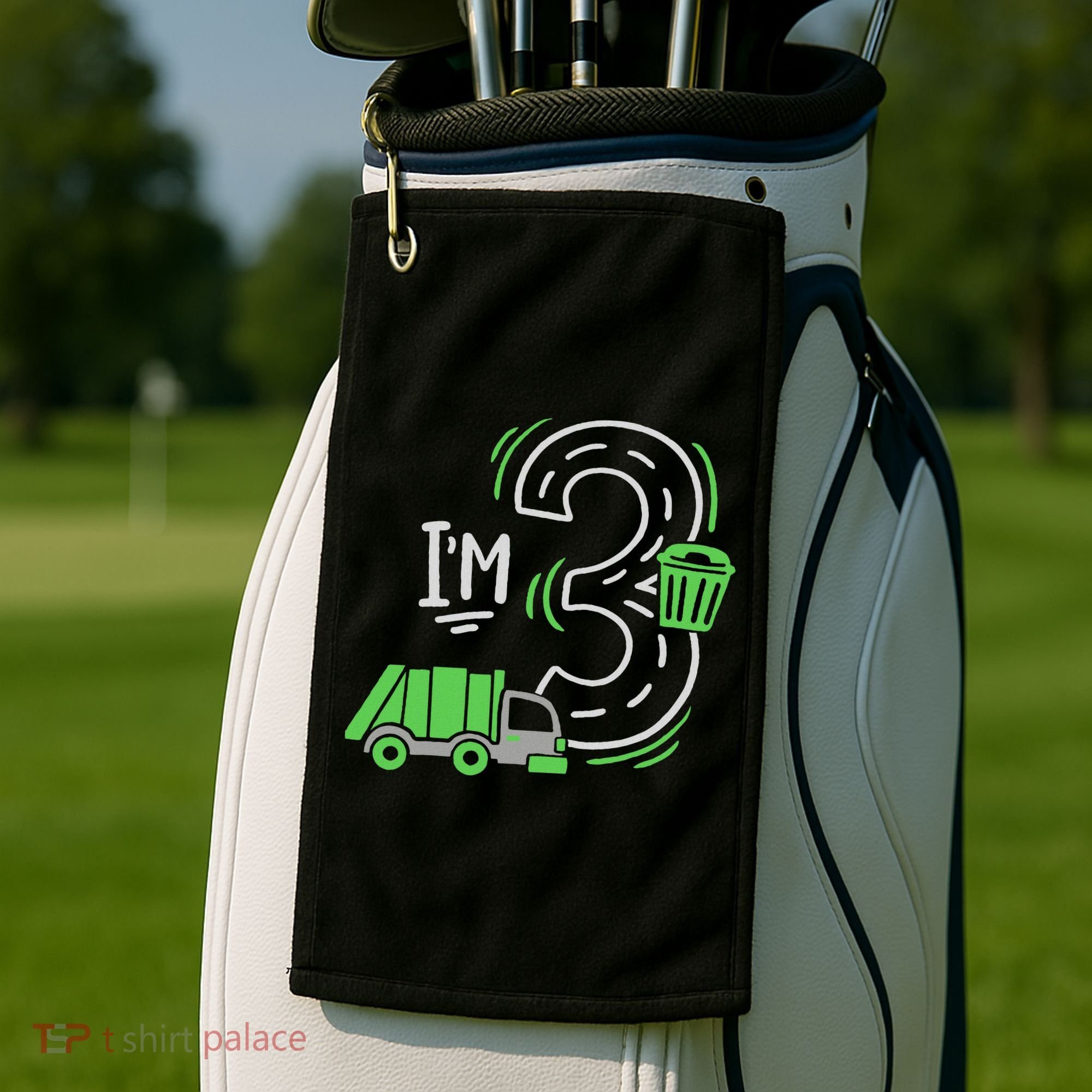 Garbage Truck 3rd Birthday Golf Towel