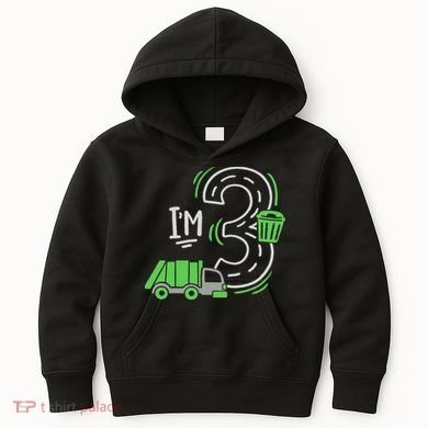 Garbage Truck 3rd Birthday Kids Hoodie