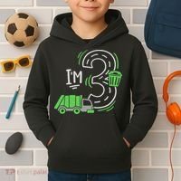 Garbage Truck 3rd Birthday Kids Hoodie thumb 2