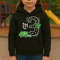 Garbage Truck 3rd Birthday Kids Hoodie thumb 3