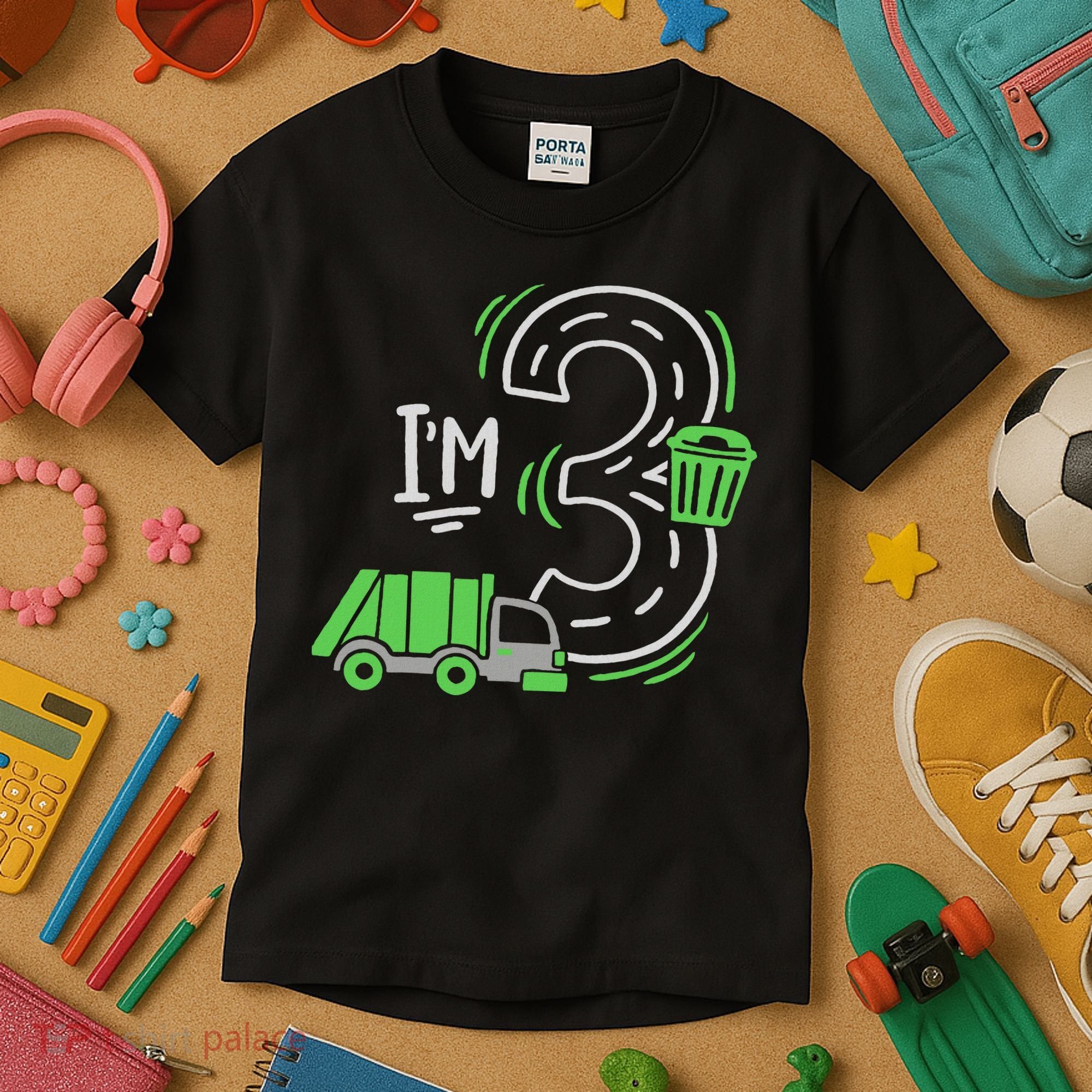 Garbage Truck 3rd Birthday Kids T-Shirt