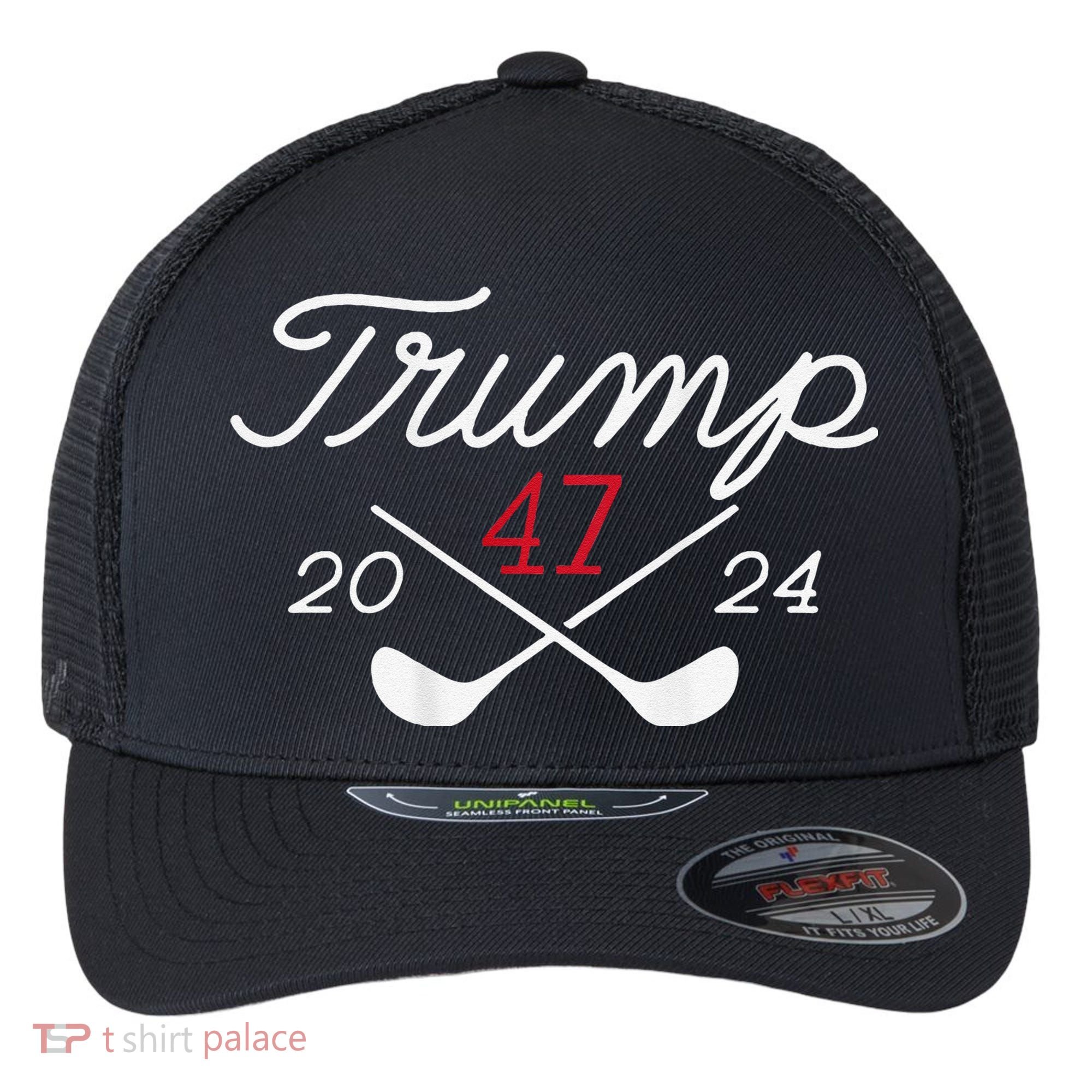 Golf Trump 47 2024 Flexfit Unipanel Trucker Cap