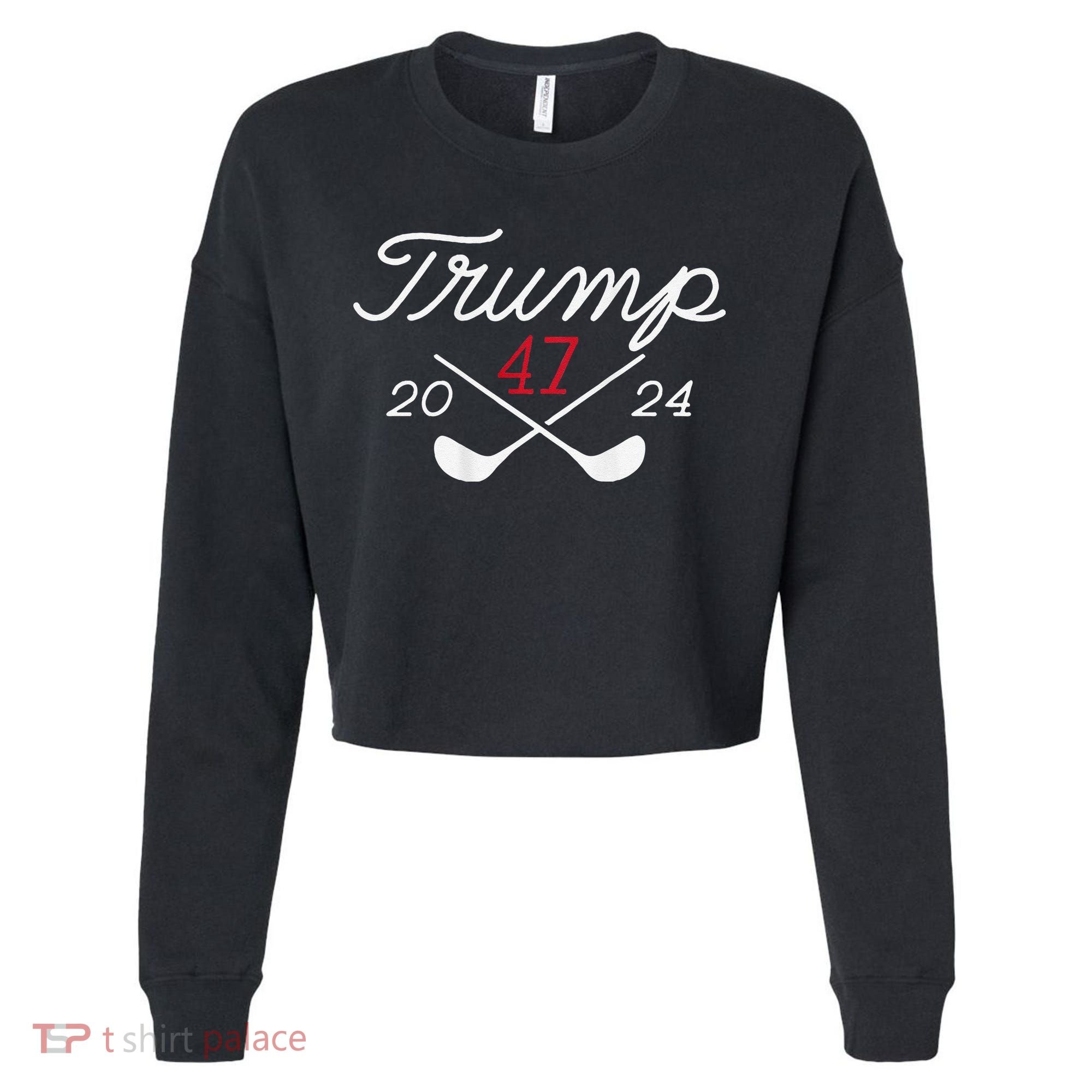 Golf Trump 47 2024 Cropped Pullover Crew
