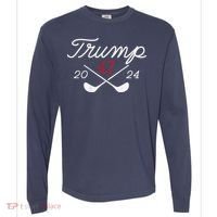 Golf Trump 47 2024 Comfort Colors Heavyweight Long Sleeve T-Shirt thumb 0