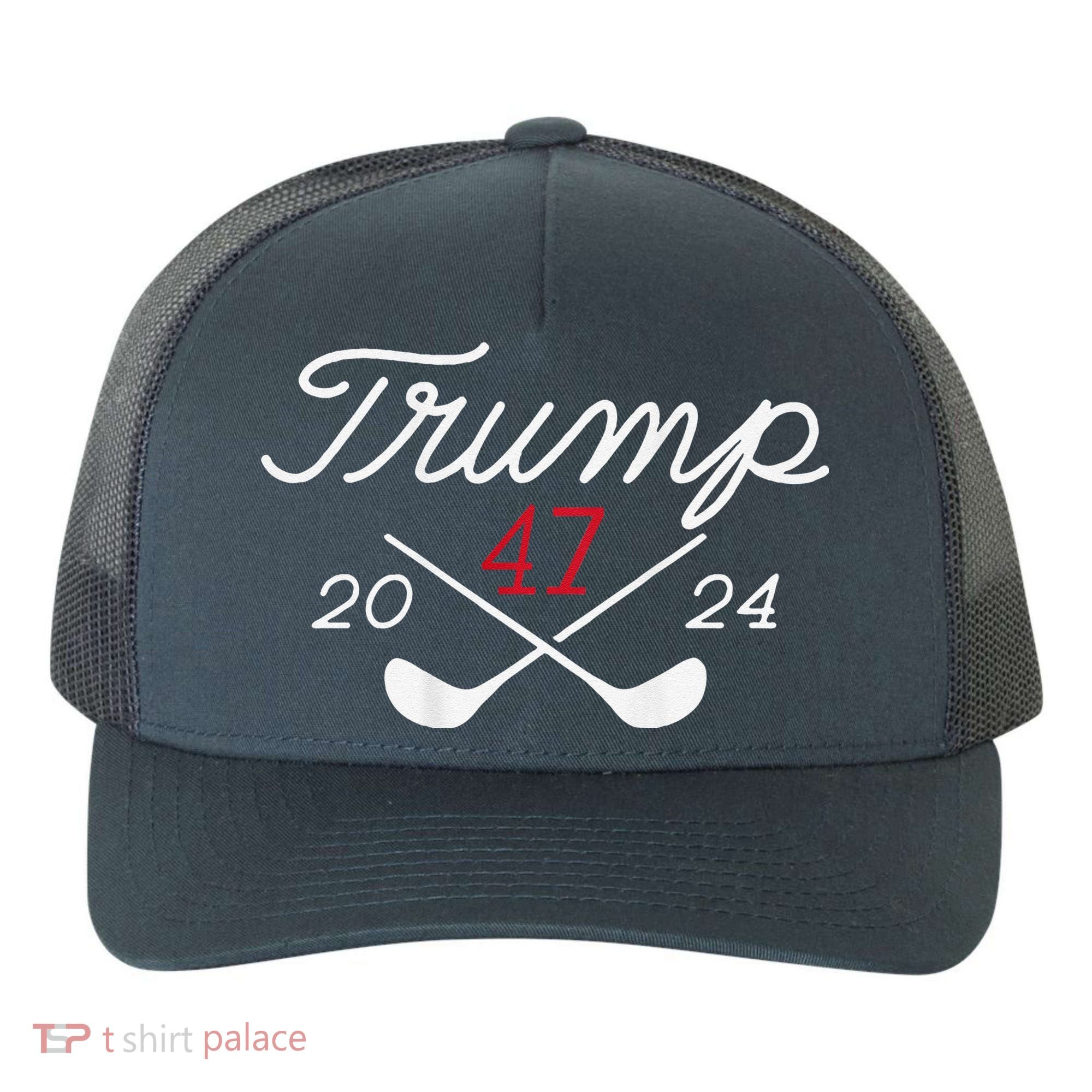 Golf Trump 47 2024 Yupoong Adult 5-Panel Trucker Hat