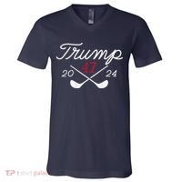 Golf Trump 47 2024 V-Neck T-Shirt thumb 0