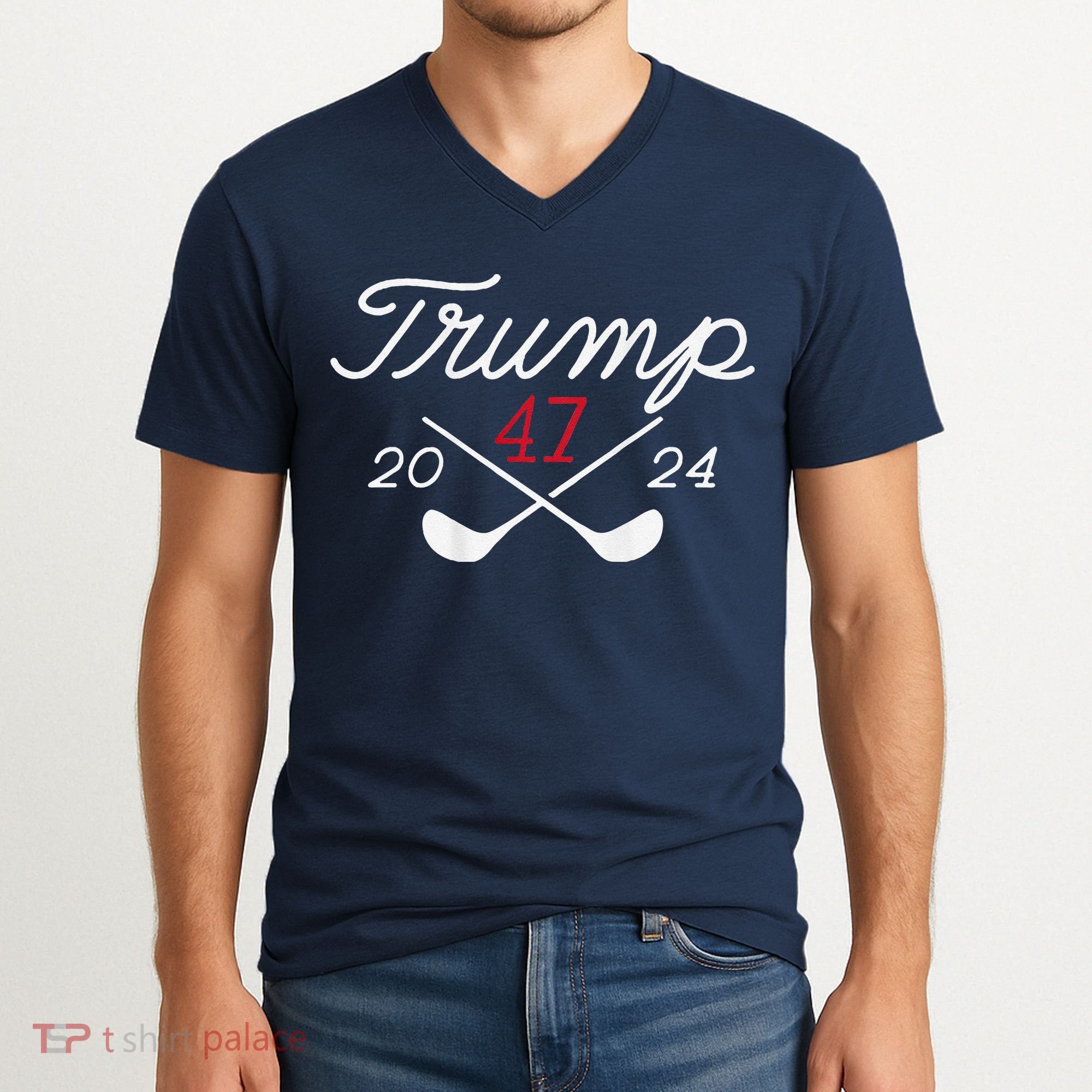 Golf Trump 47 2024 V-Neck T-Shirt