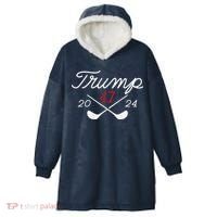 Golf Trump 47 2024 Hooded Wearable Blanket thumb 0