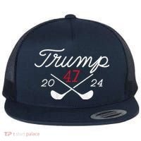 Golf Trump 47 2024 Flat Bill Trucker Hat thumb 0