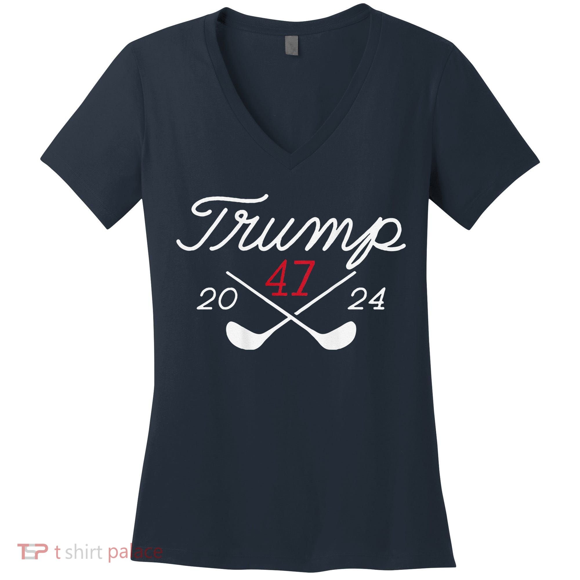 Golf Trump 47 2024 Women's V-Neck T-Shirt