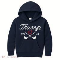 Golf Trump 47 2024 Kids Hoodie thumb 0