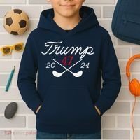 Golf Trump 47 2024 Kids Hoodie thumb 2