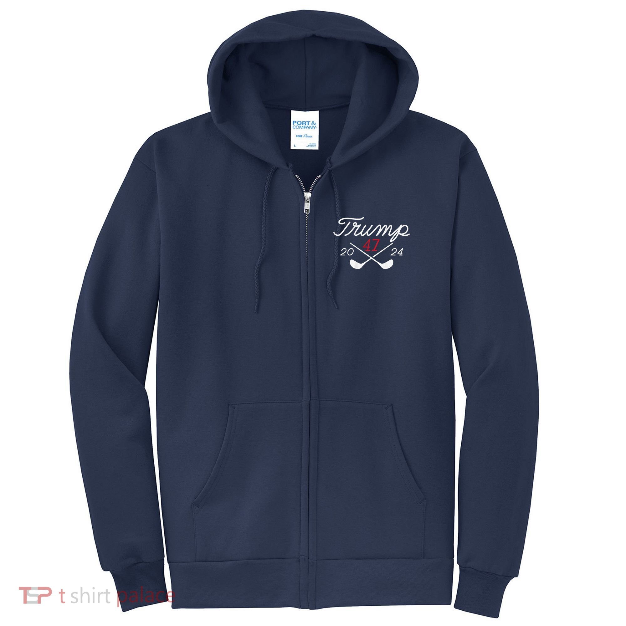 Golf Trump 47 2024 Full Zip Hoodie