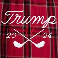 Golf Trump 47 2024 Women's Flannel Plaid Pajama Pants thumb 2