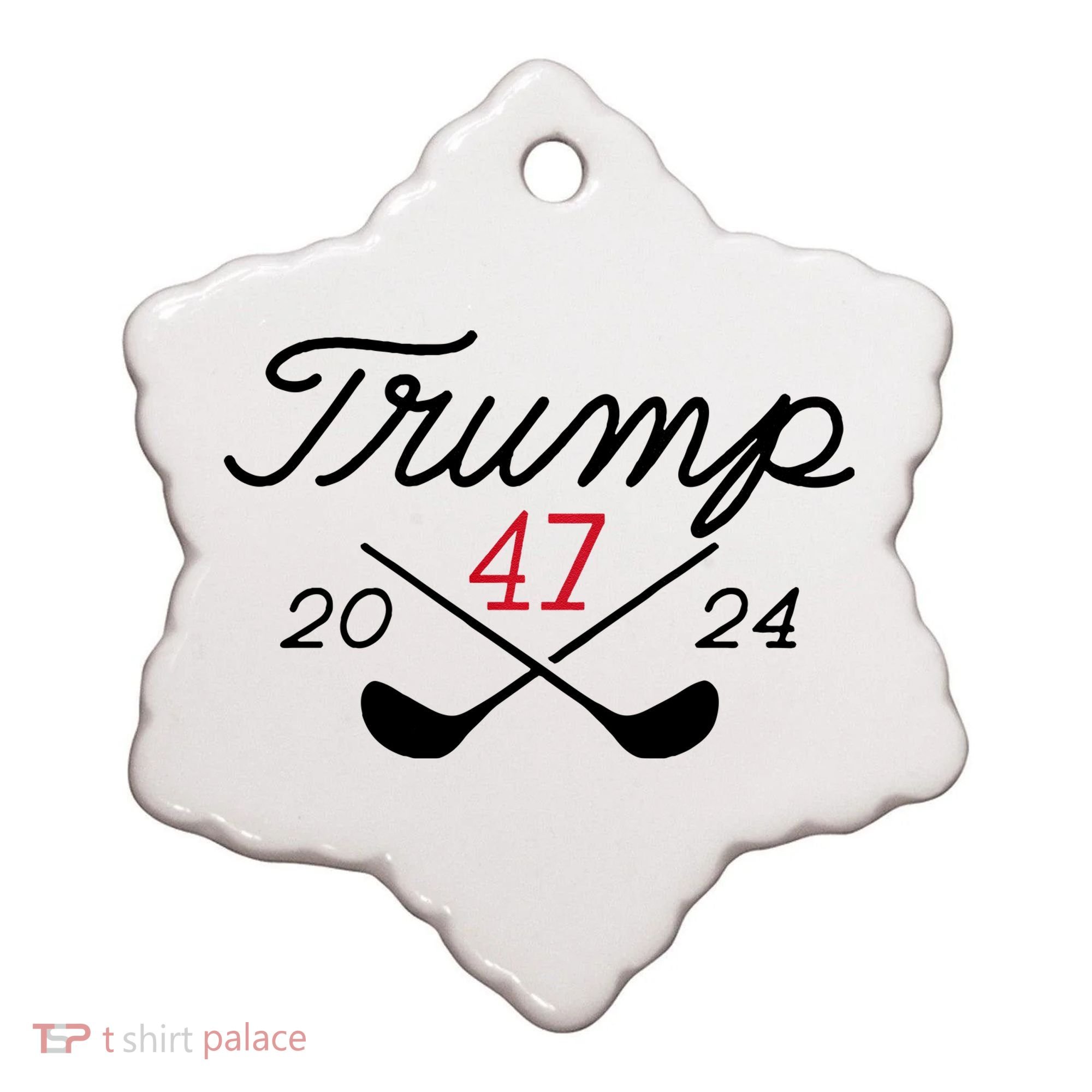 Golf Trump 47 2024 Ceramic Ornament