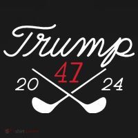 Golf Trump 47 2024 On Back Doggie Tank thumb 4