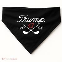 Golf Trump 47 2024 On Back USA-Made Doggie Bandana thumb 0