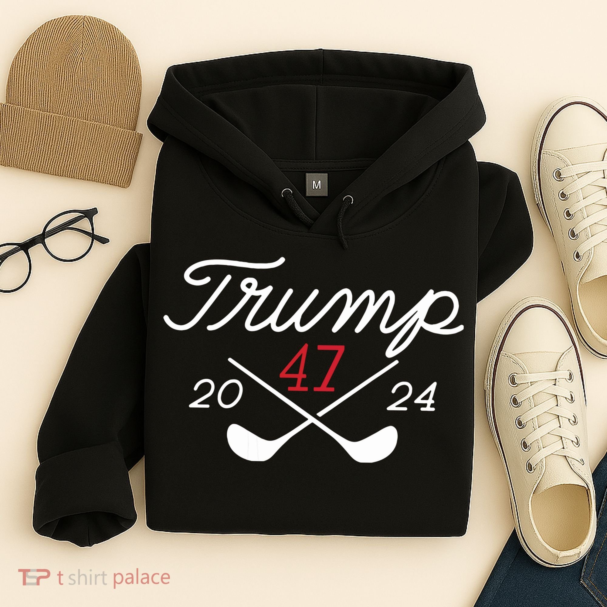Golf Trump 47 2024 On Back Hoodie