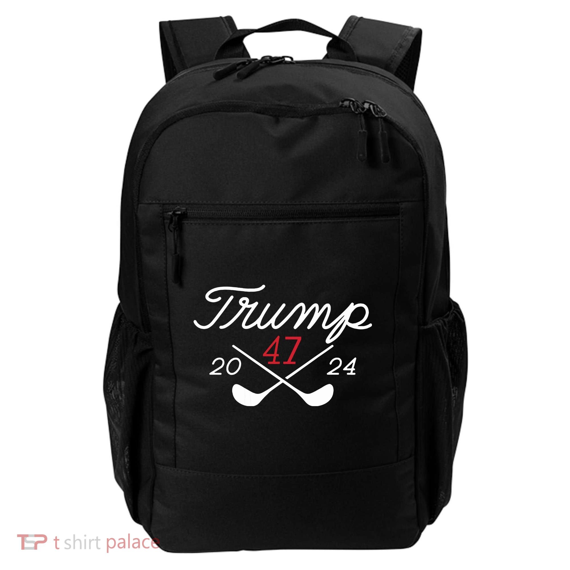 Golf Trump 47 2024 On Back Backpack