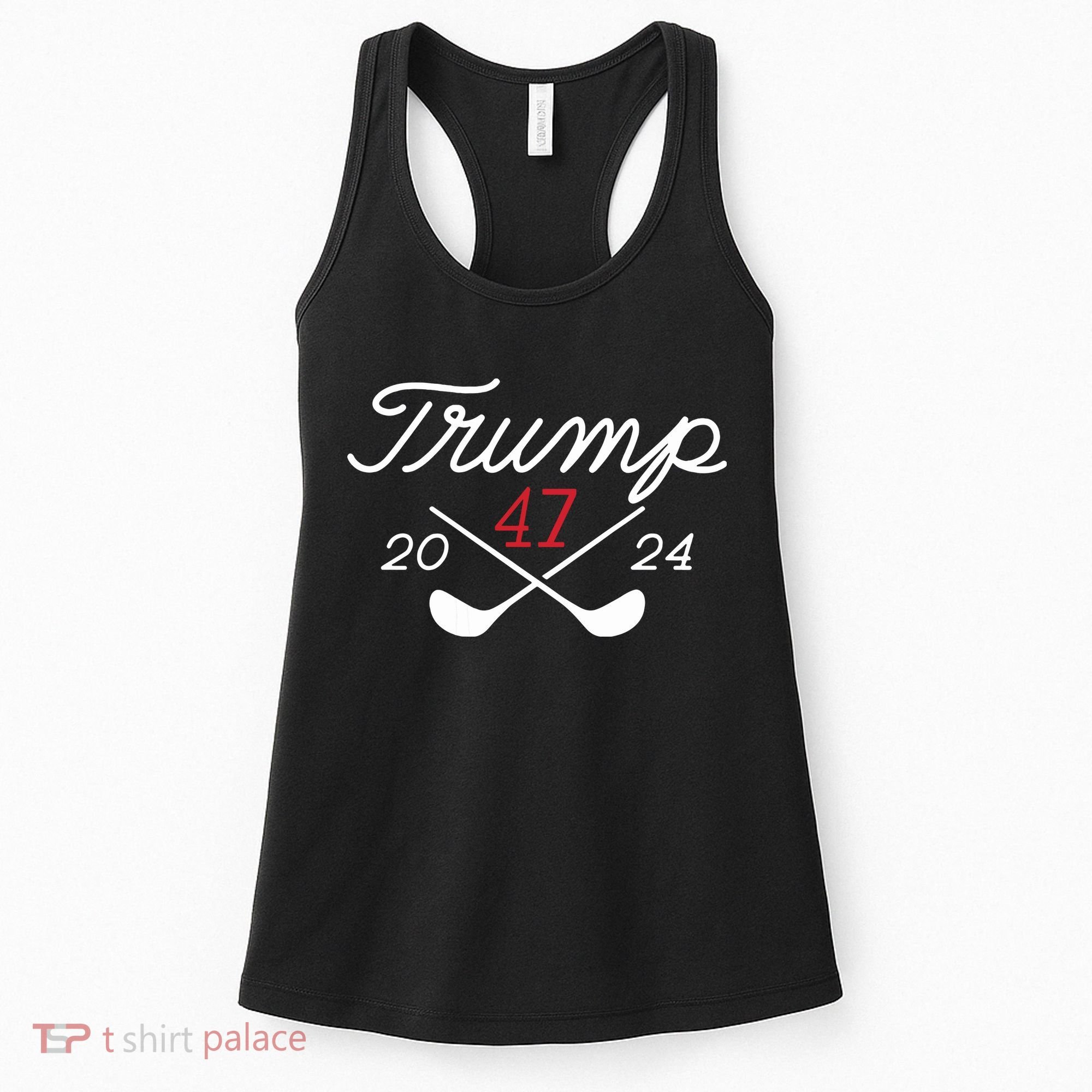 Golf Trump 47 2024 On Back Women's Tank Top