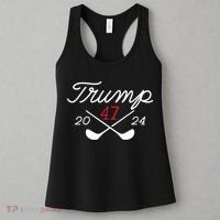 Golf Trump 47 2024 On Back Women's Tank Top thumb 3