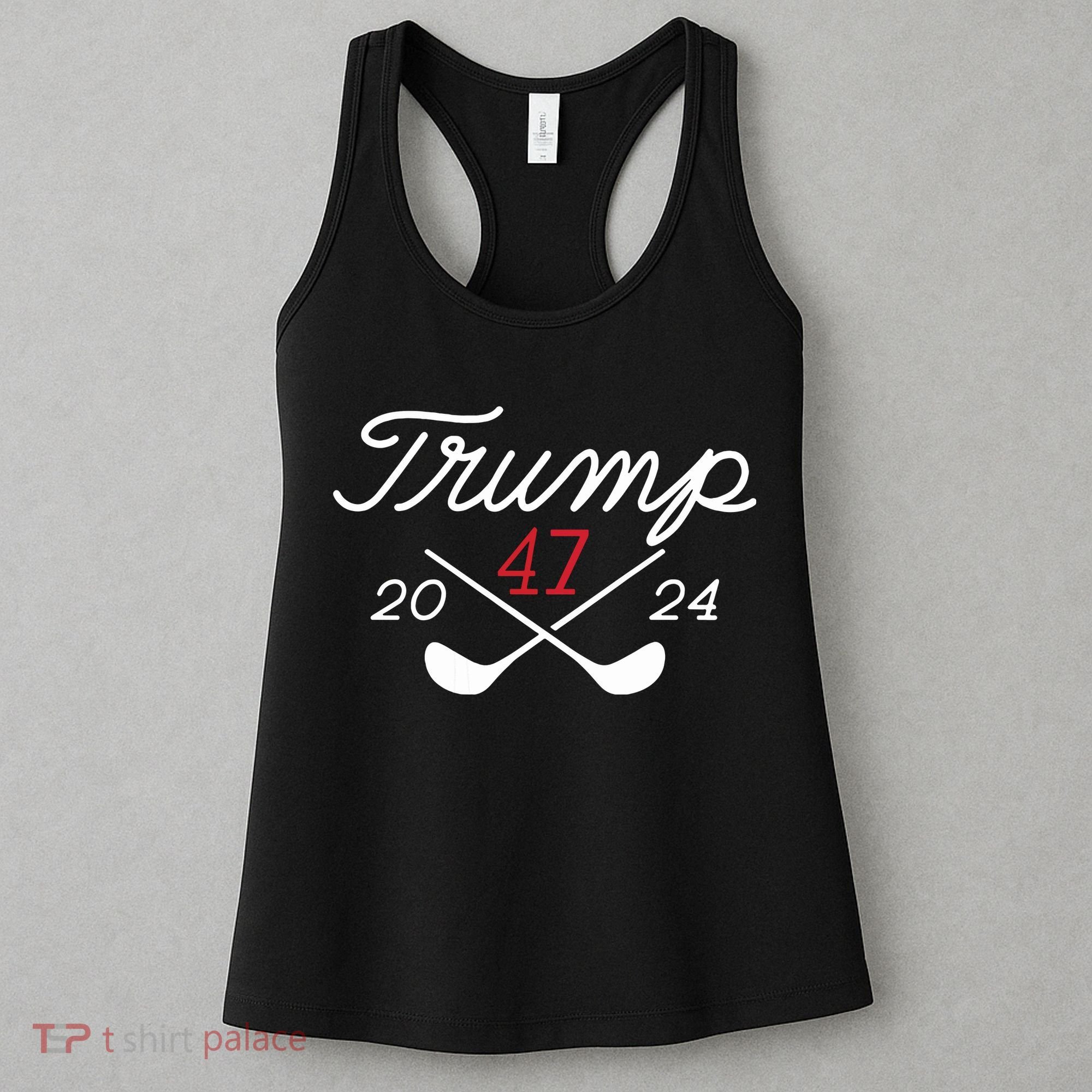 Golf Trump 47 2024 On Back Women's Tank Top