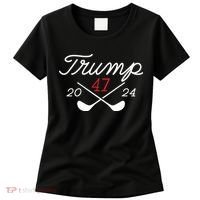 Golf Trump 47 2024 On Back Women's T-Shirt thumb 0