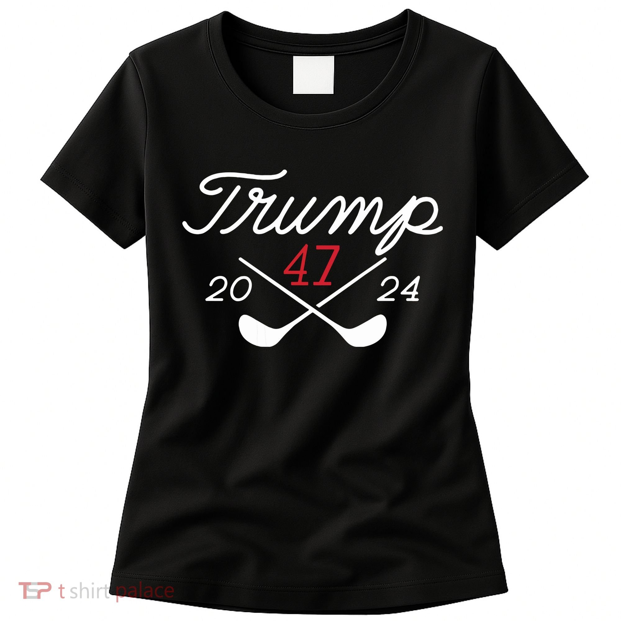 Golf Trump 47 2024 On Back Women's T-Shirt