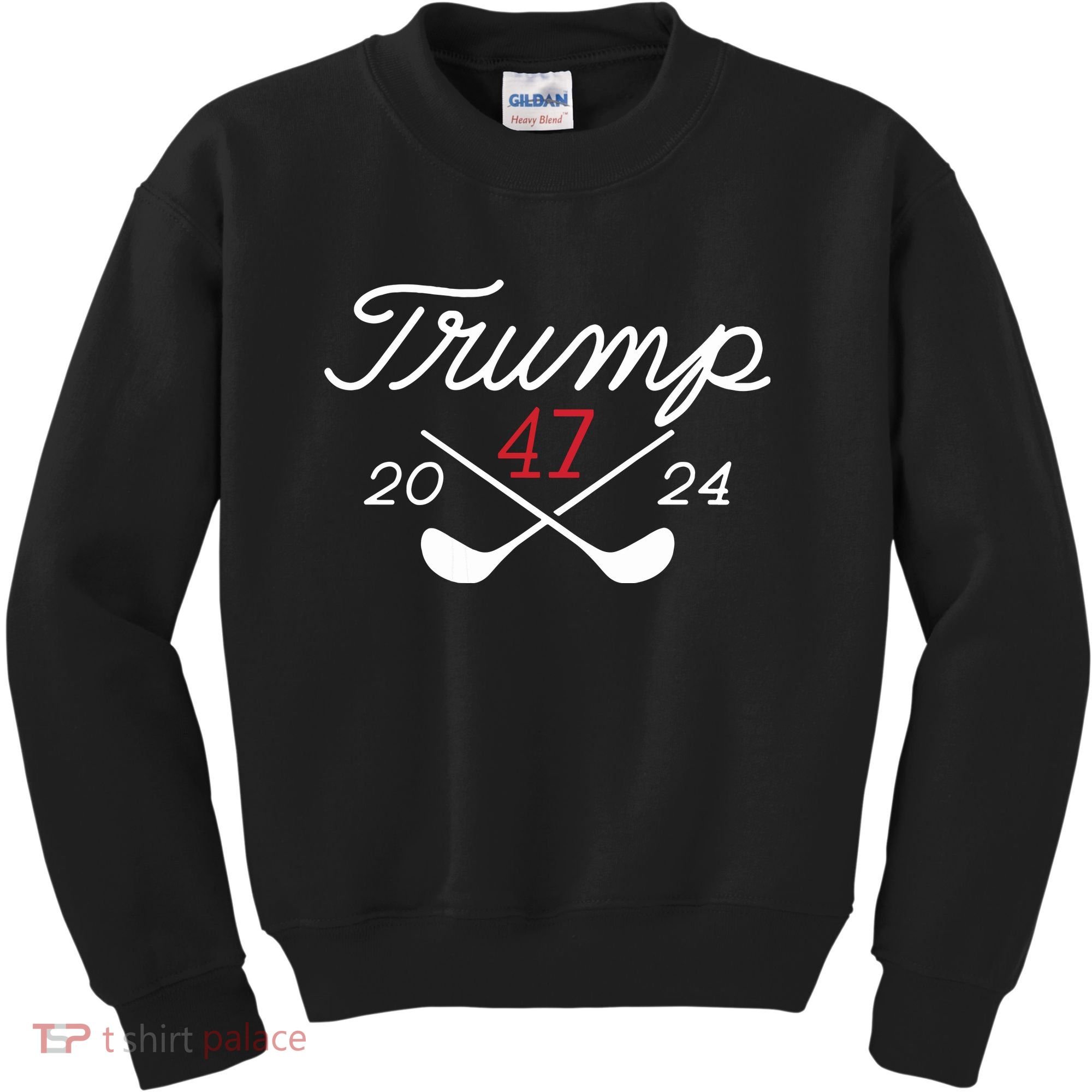 Golf Trump 47 2024 On Back Kids Sweatshirt