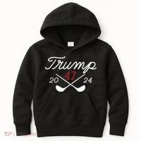 Golf Trump 47 2024 On Back Kids Hoodie thumb 0