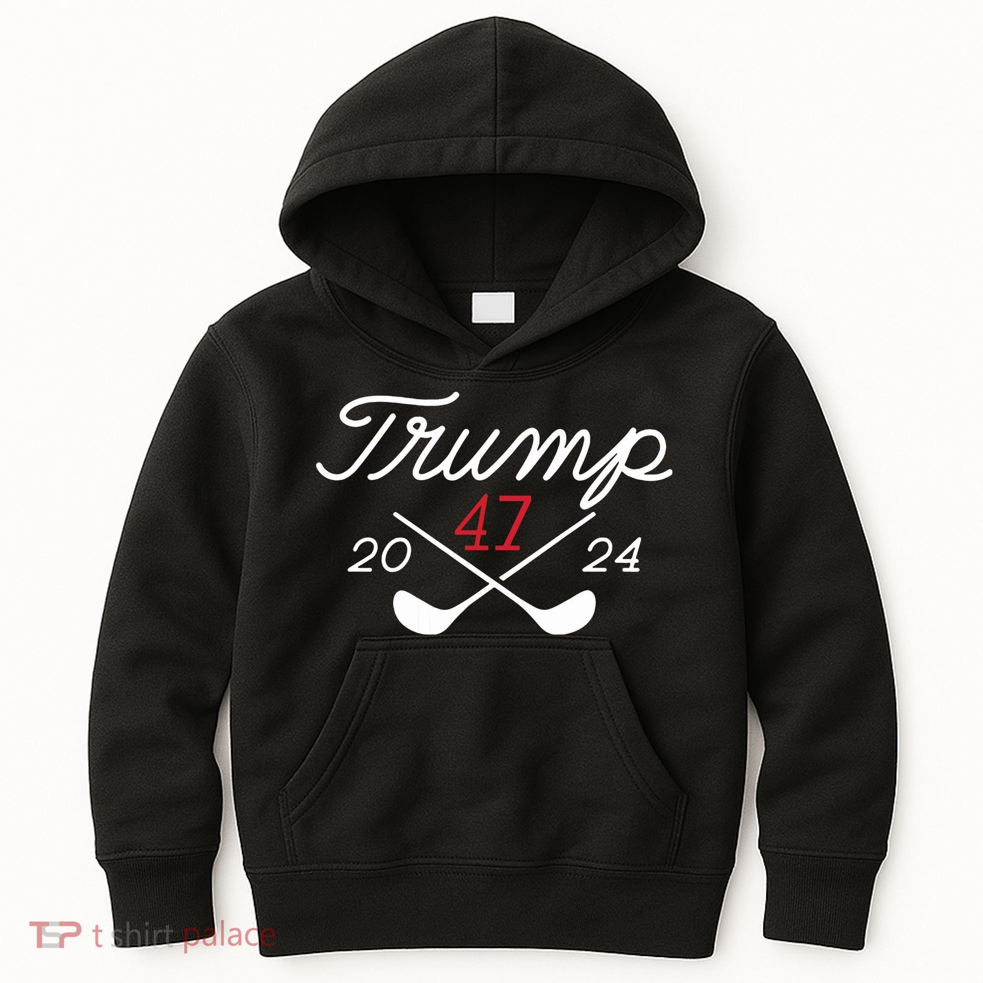 Golf Trump 47 2024 On Back Kids Hoodie