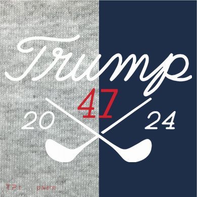 Golf Trump 47 2024 On Back Kids Colorblock Raglan Jersey