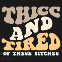 Groovy Thicc And Tired Of These Bitches Retro Wavy Kids Hoodie thumb 5
