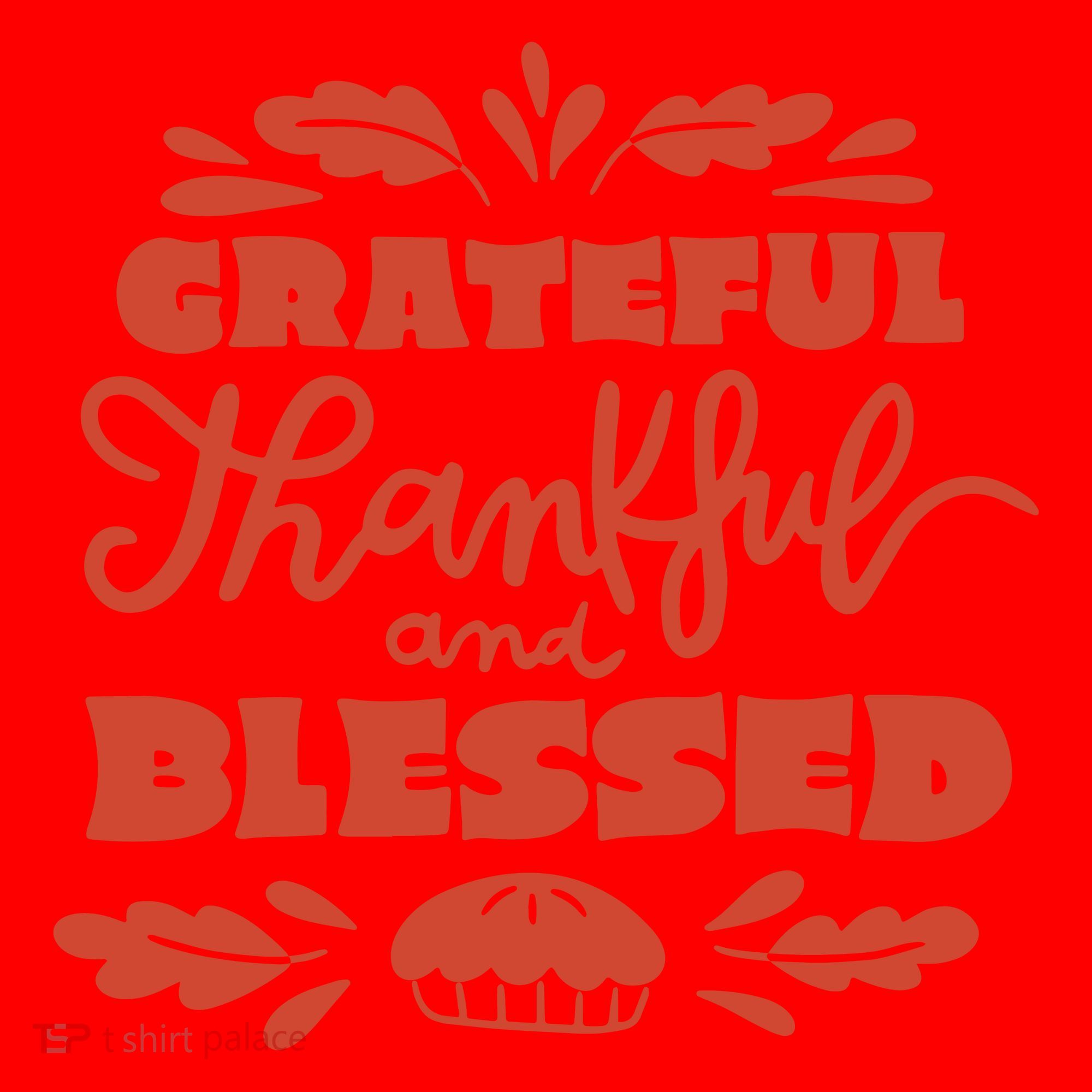 Grateful Thankful And Blessed Thanksgiving Santa Hat