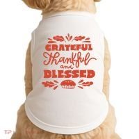 Grateful Thankful And Blessed Thanksgiving Doggie Tank thumb 0