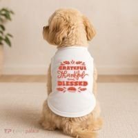 Grateful Thankful And Blessed Thanksgiving Doggie Tank thumb 2