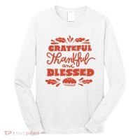 Grateful Thankful And Blessed Thanksgiving Long Sleeve Shirt thumb 0