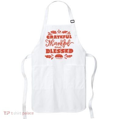 Grateful Thankful And Blessed Thanksgiving Apron