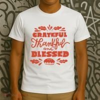 Grateful Thankful And Blessed Thanksgiving T-Shirt thumb 3