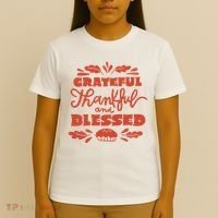 Grateful Thankful And Blessed Thanksgiving T-Shirt thumb 4