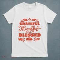 Grateful Thankful And Blessed Thanksgiving T-Shirt thumb 5