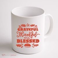 Grateful Thankful And Blessed Thanksgiving Coffee Mug thumb 1