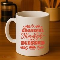 Grateful Thankful And Blessed Thanksgiving Coffee Mug thumb 4